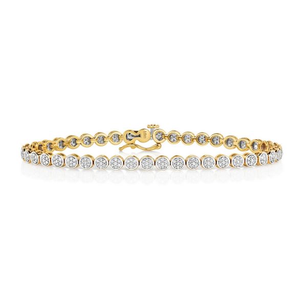 Diamond Tennis Bracelet in 9ct Yellow Gold