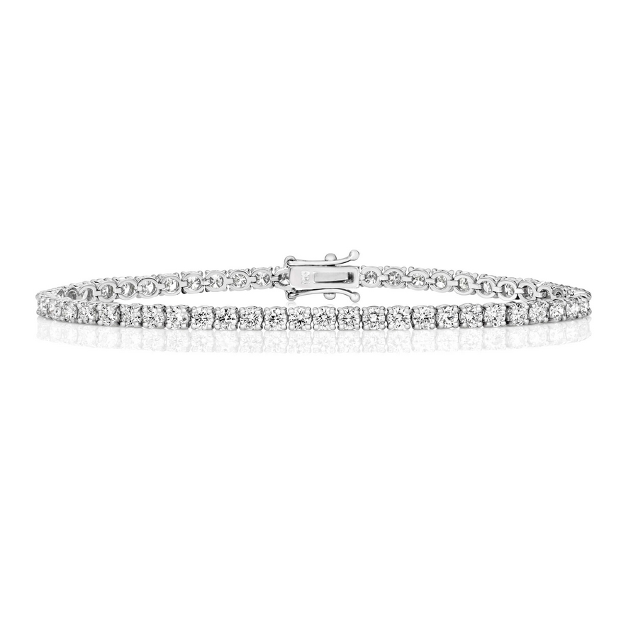 Diamond Tennis Bracelet in 18ct White Gold (5.30ct) | Hockley Jewellers