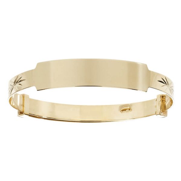 Babies 9ct Yellow Gold Expandable ID Bangle