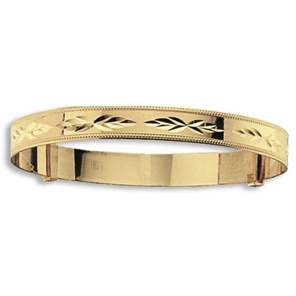 Babies 5mm 9ct Yellow Gold Expandable Bangle