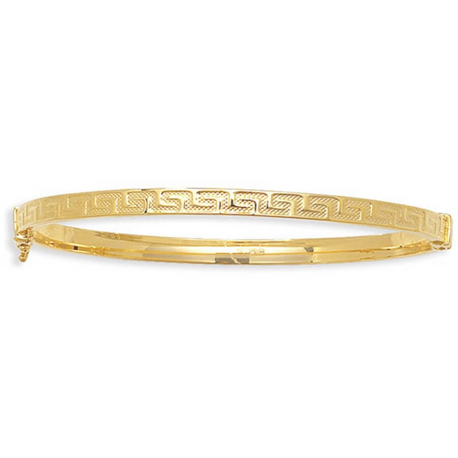 9ct gold on sale greek key bangle