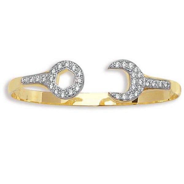 Babies Spanner Bangle in 9ct Yellow Gold