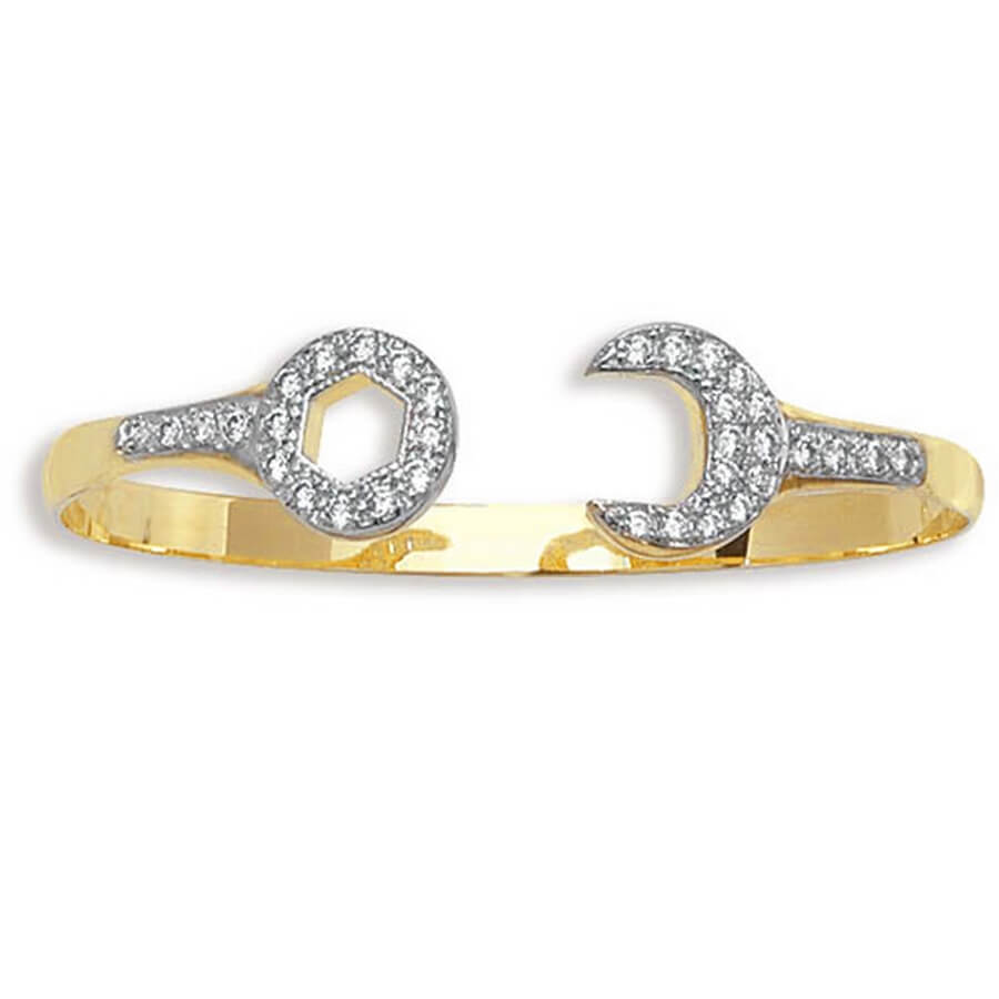 Childs Spanner Bangle in 9ct Yellow Gold Hockley Jewellers