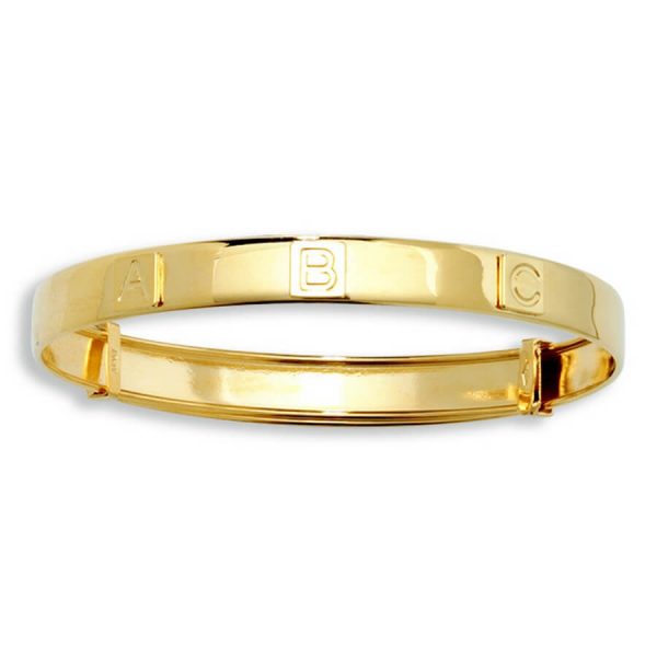 Babies 3mm ABC Expandable Bangle in 9ct Yellow Gold