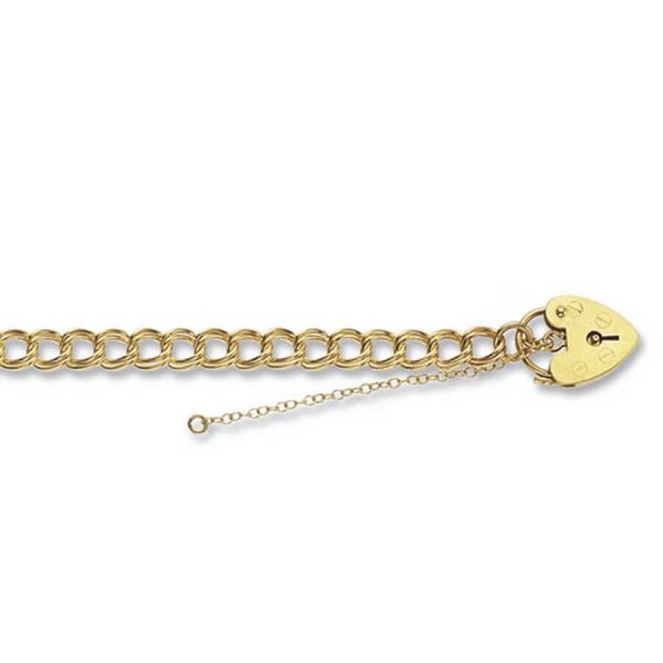 Ladies 7.5inch Charm Bracelet in 9ct Yellow Gold