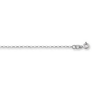9ct White Gold Faceted Belcher Chain Lengths 16 to 24 inches