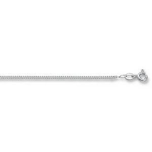 9ct White Gold Close Curb Chain Lengths 14 to 24 inches