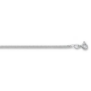 9ct White Gold Close Curb Chain Lengths 16 to 24 inches