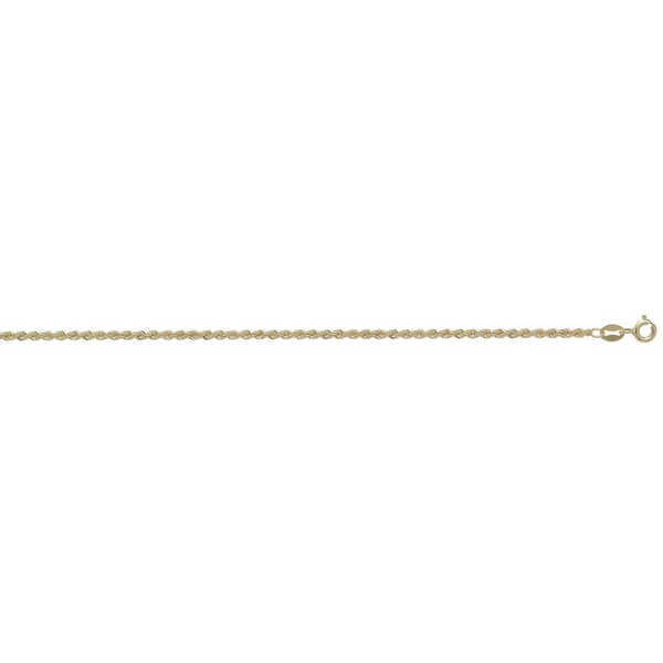 9ct Yellow Gold Rope Chain Lengths 7 to 24 inches | Hockley Jewellers