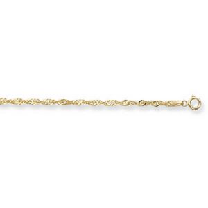 9ct Yellow Gold Singapore Chain Lengths 16 to 24 inches