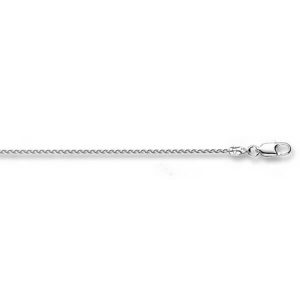 9ct White Gold Spiga Chain Lengths 16 to 18 inches