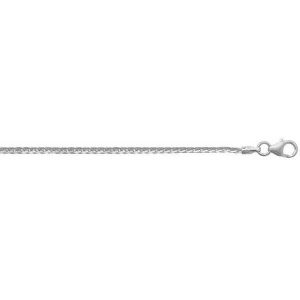 9ct White Gold Spiga Chain Lengths 16 to 24 inches