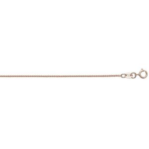 18ct Rose Gold Round Wheat Chain Lengths 16 to 24 inches