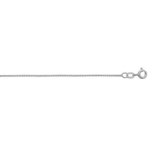 18ct White Gold Flat Rolo Chain Lengths 16 to 20 inches
