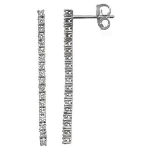 Diamond Line or Drop Earrings 18ct White Gold (0.58ct)