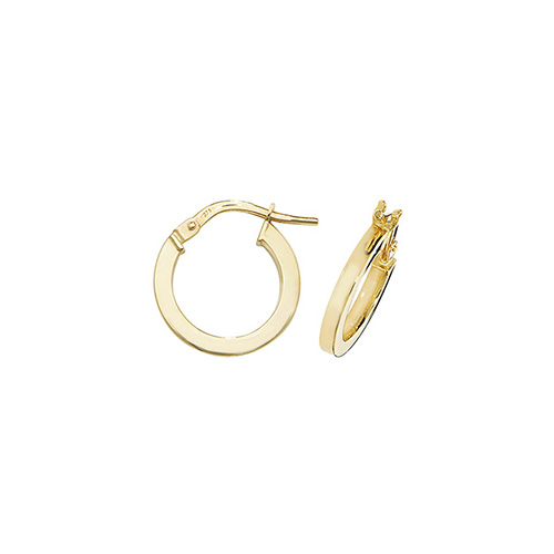 9ct Yellow Gold Hoop Earrings 8 10 15 20 25 30 40 50mm Hockley Jewellers