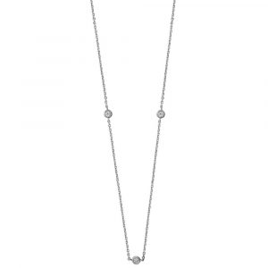 Solitaire Diamond Necklace in 9ct White Gold (0.21ct)
