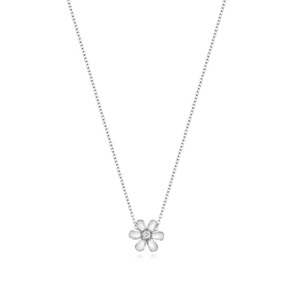 Diamond Daisy Necklace - Fewer Finer