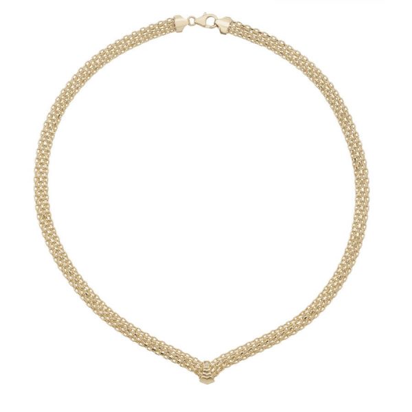 Chainmail Style 17 inch 9ct Yellow Gold Necklace