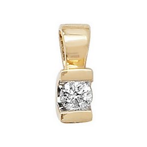 Solitaire Diamond Pendant in 9ct Yellow Gold (0.15ct)