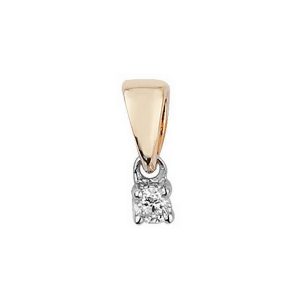 Claw Set Solitaire Diamond Pendant in 9ct Yellow Gold (0.05ct)