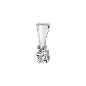 Claw Set Solitaire Diamond Pendant in 9ct White Gold (0.05ct)