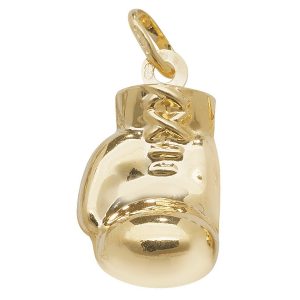 Single Boxing Glove Charm or Pendant in Yellow Gold