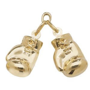 Pair of Boxing Gloves Charm or Pendant in Yellow Gold
