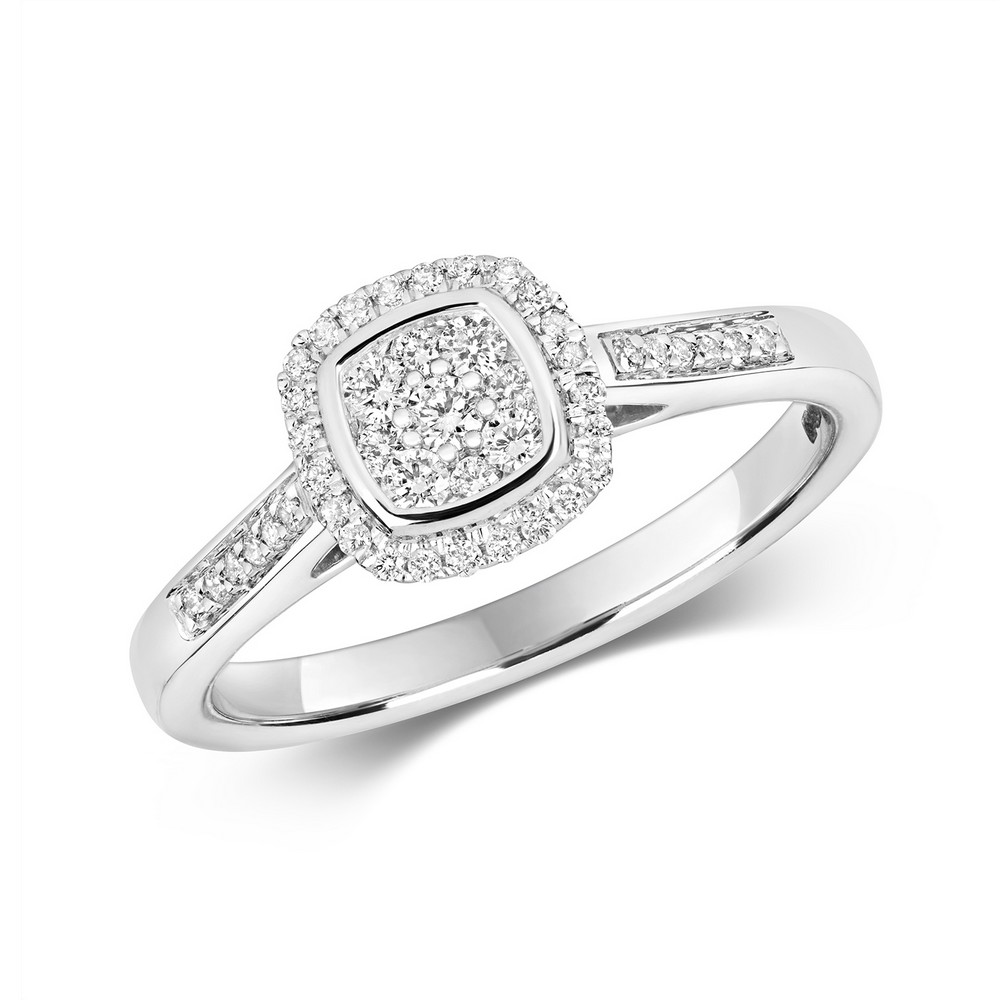 9ct white gold discount 0.25 ct diamond ring