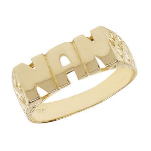 Ladies Basket Sides NAN Ring in 9ct Yellow Gold