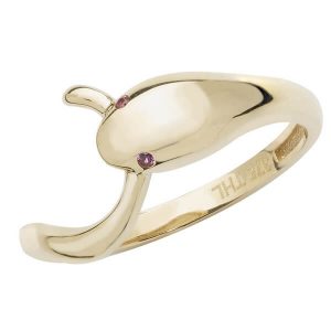 Ladies Snake Eating its Tail ring in 9ct Yellow Gold