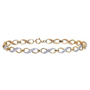 Diamond Infinity Knot Bracelet - 9ct Yellow Gold