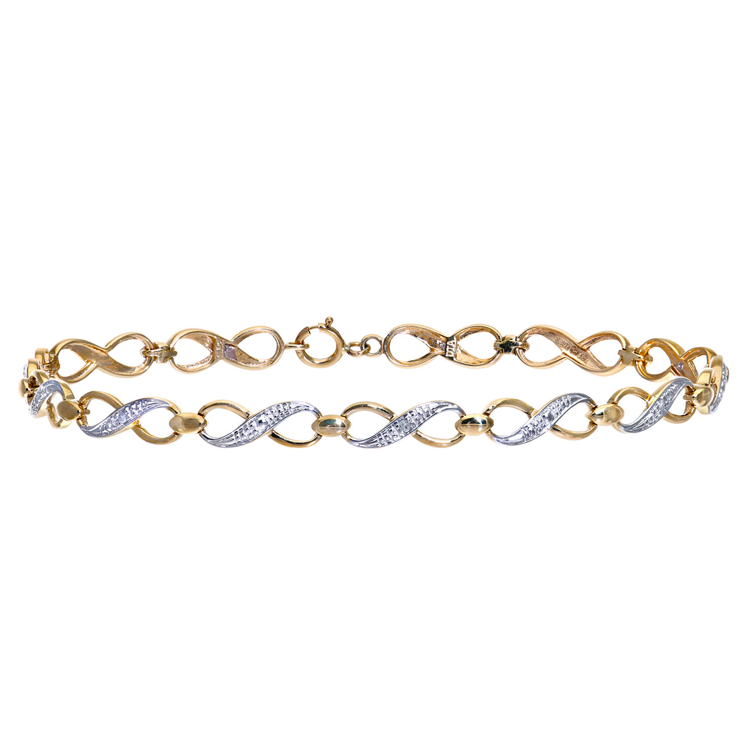 9ct gold infinity bracelet sales