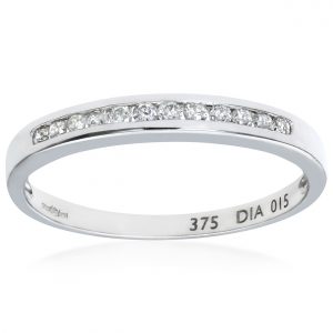 Diamond Channel Set Eternity Ring (0.15ct) - 9ct White Gold
